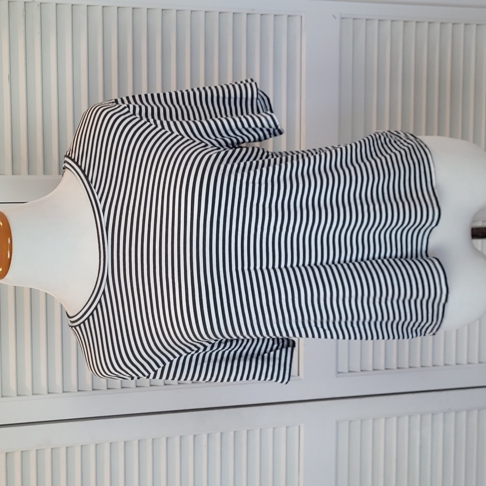 Striped Navy and White soft jersey shirt